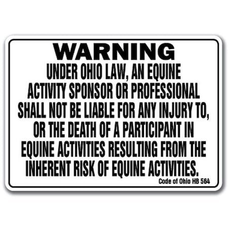 Signmission 14 in Height, 10 in Width, Plastic, 10" x 14", WS-Ohio Equine WS-Ohio Equine